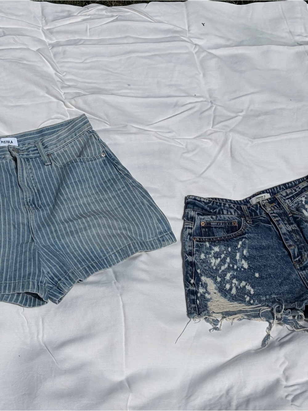 Two Pairs Size 28 Denim Shorts